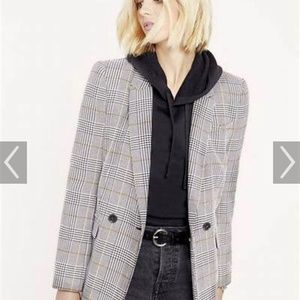 NWT Rebecca Minkoff Grace Blazer Black Plaid Size 0